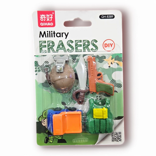 3D Military Eraser Set #8389