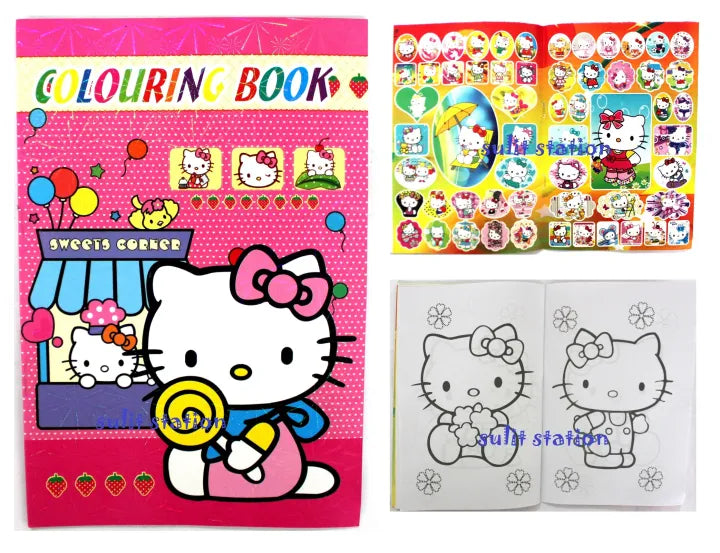 A5 coloring book with stickers