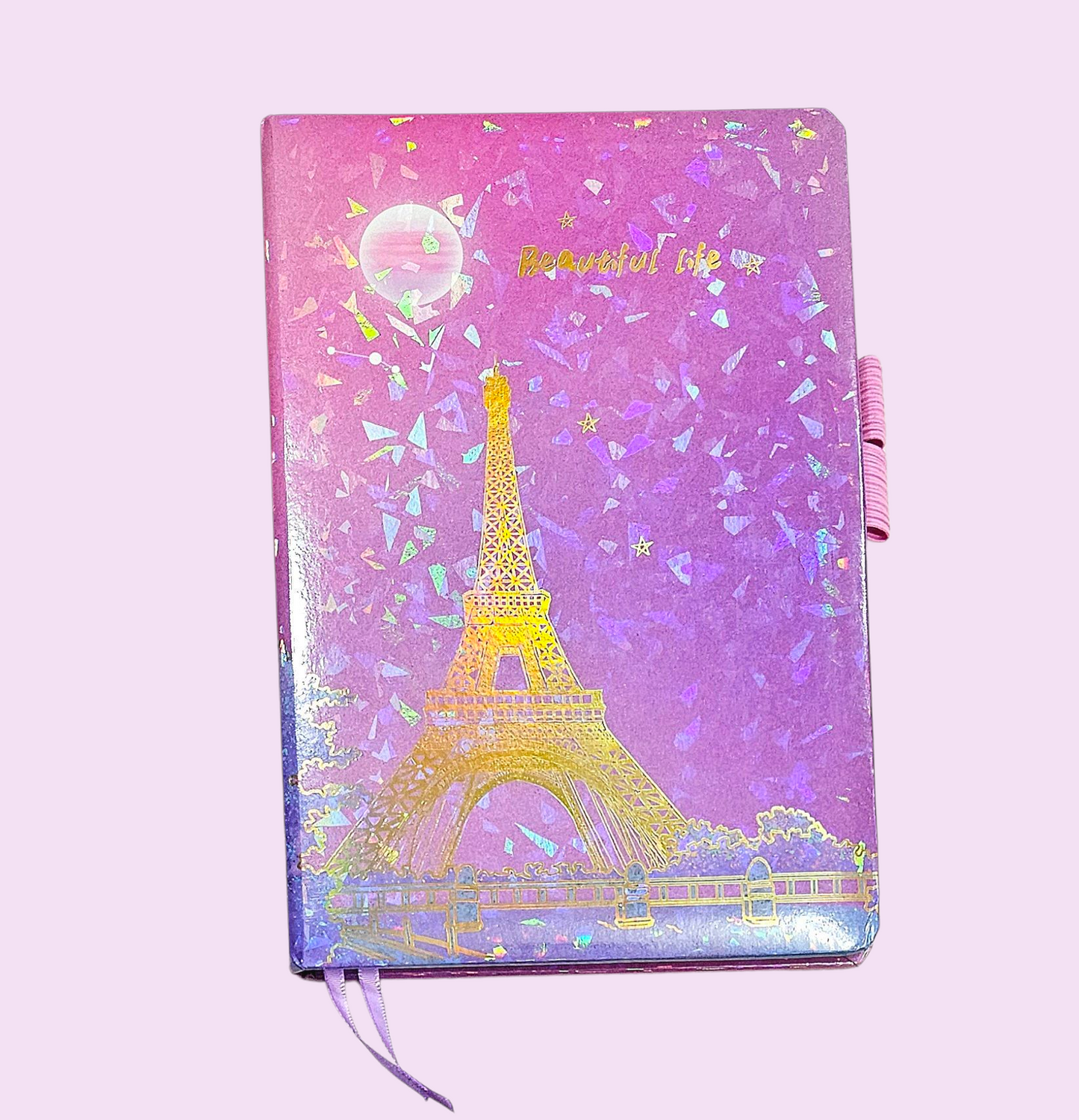 Holographic neon notebook