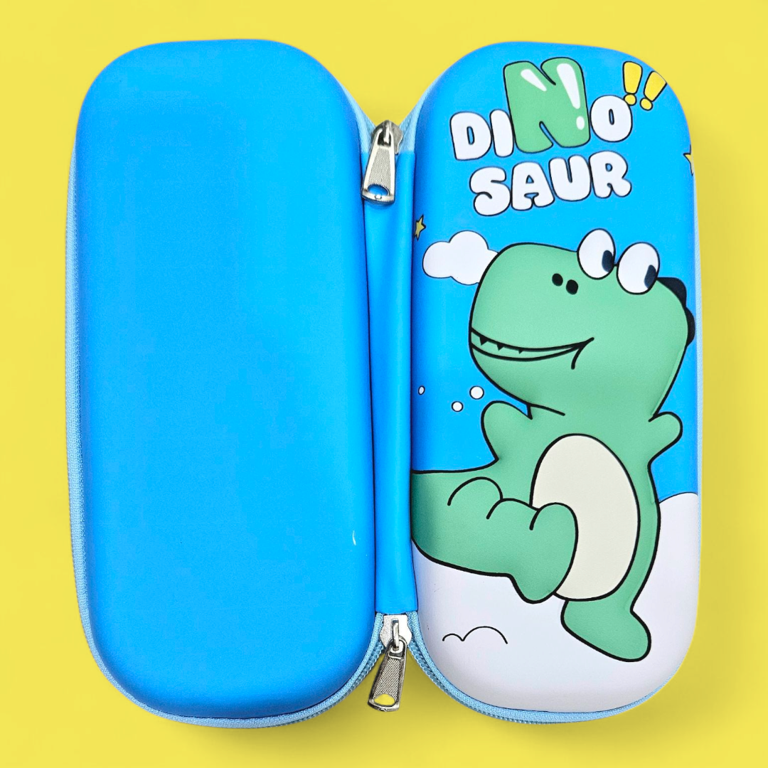 Zipper Fiber Pencil Pouch Dino (Geometry Case) # 5902