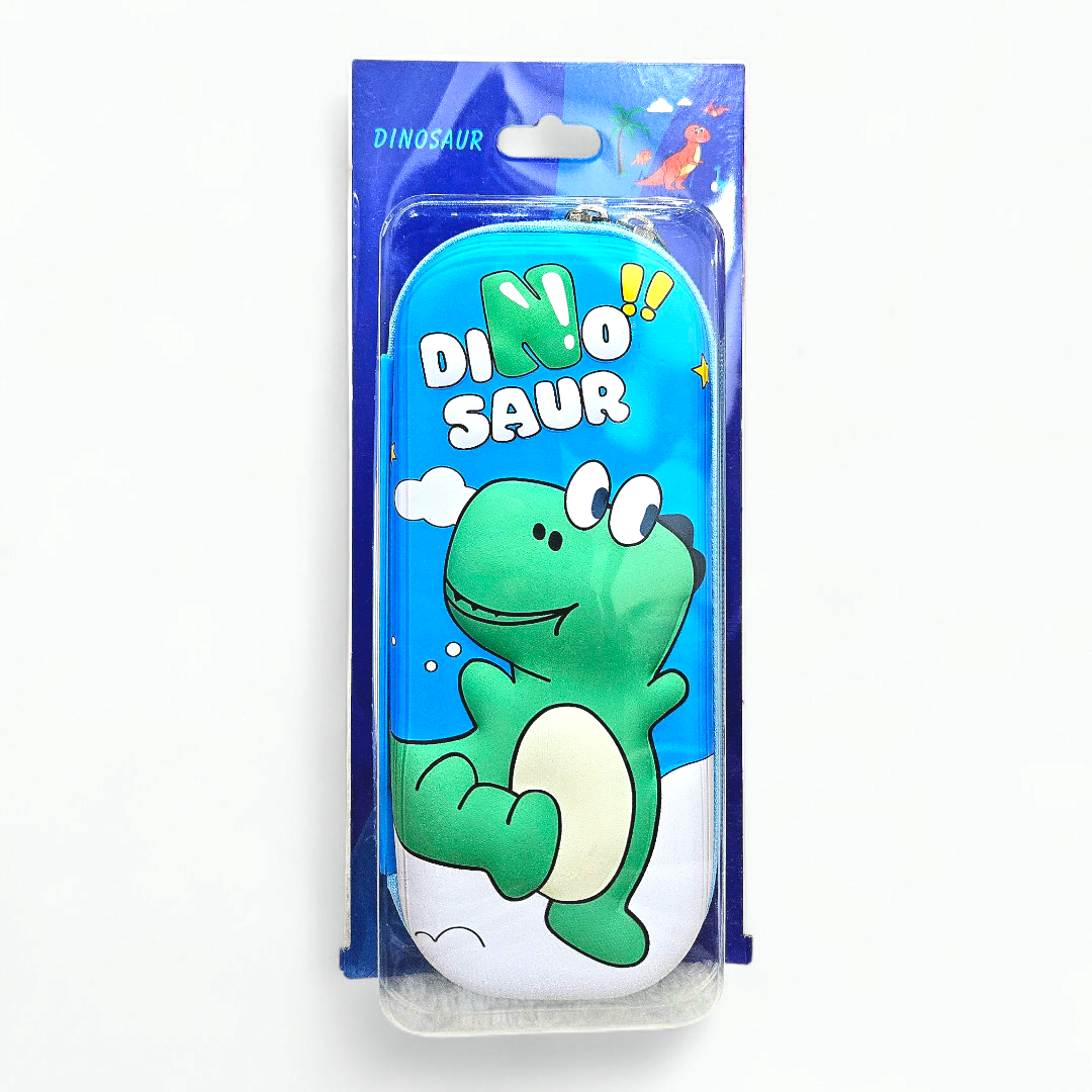 Zipper Fiber Pencil Pouch Dino (Geometry Case) # 5902
