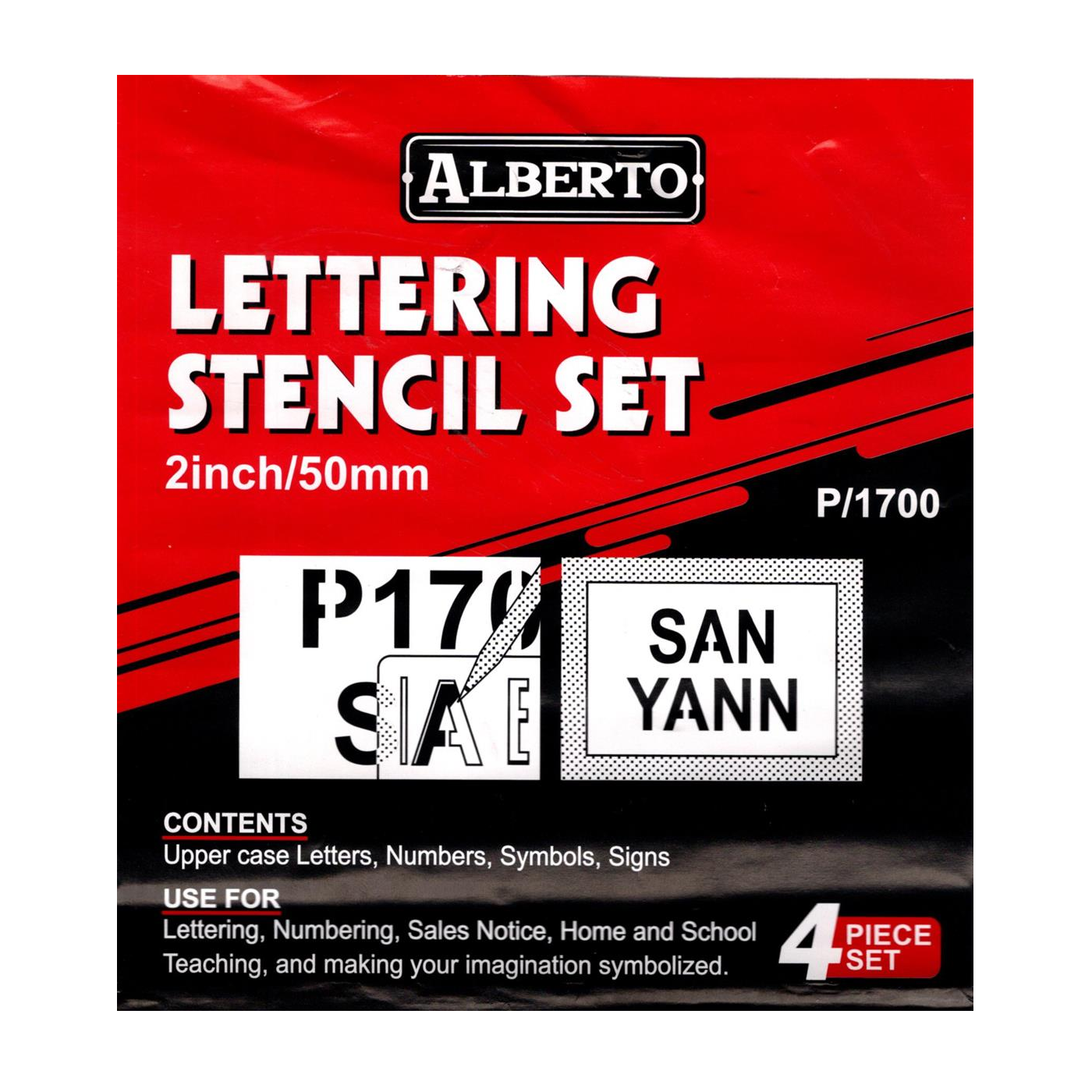 Alberto Stencil Set P/1700 (4 Pcs Set)