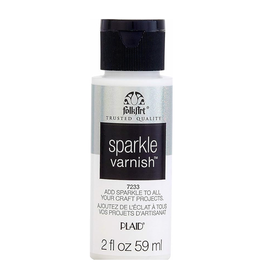 Folk Art Acrylic Craft Paint Sparkle Varnish 60ml