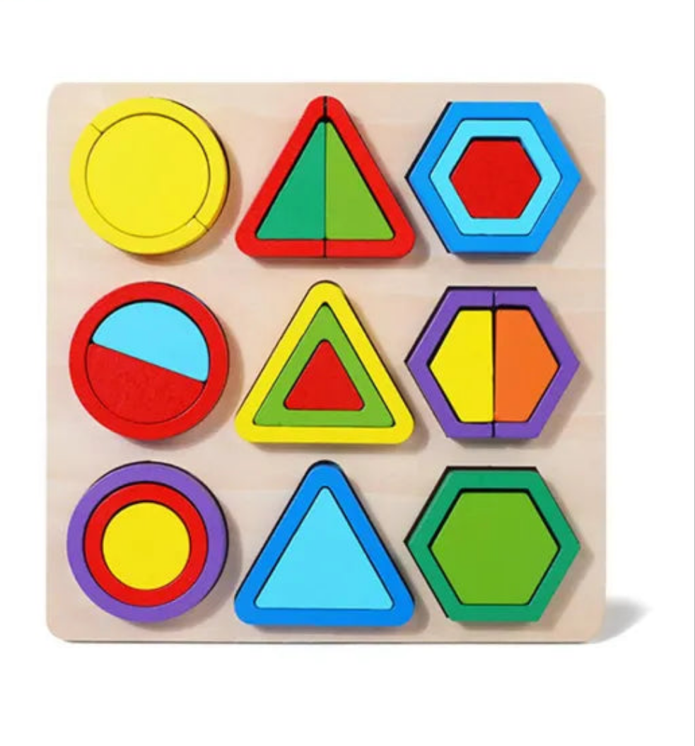 Wooden shapes puzzle
