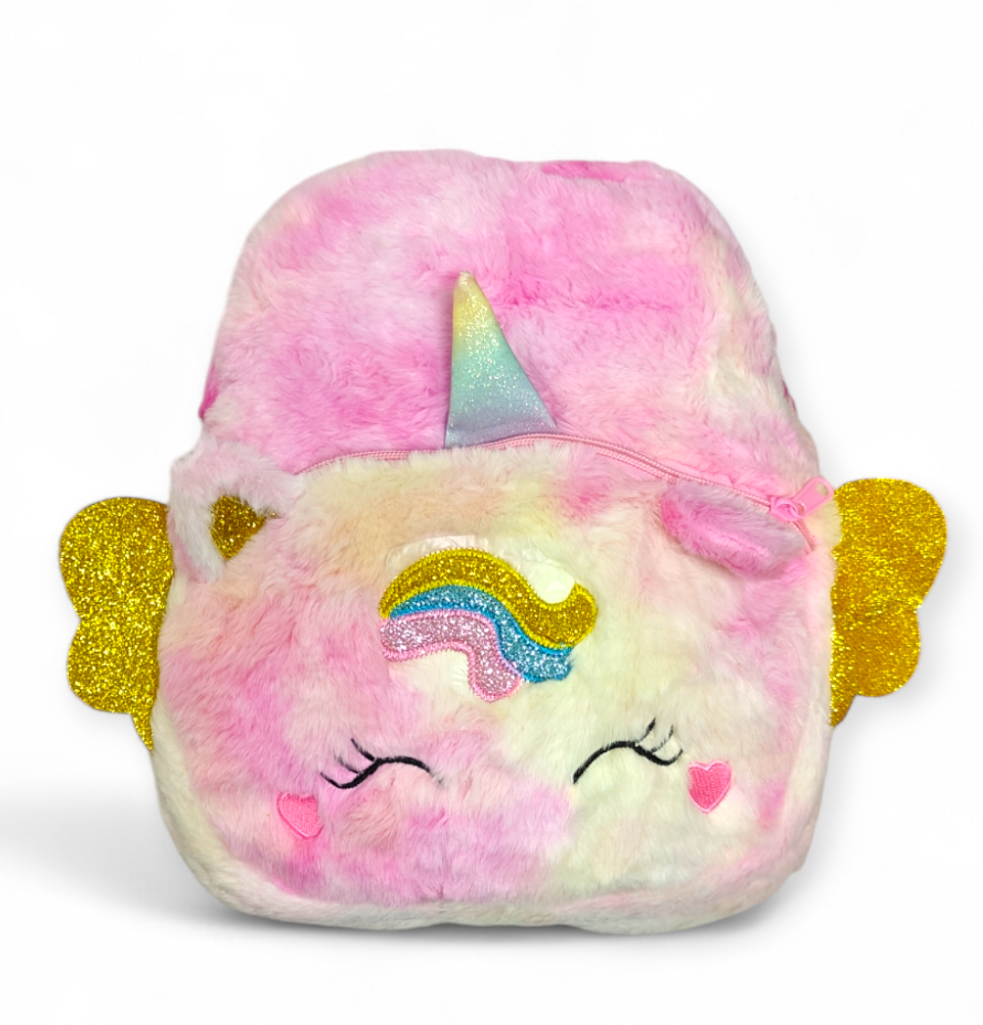 Fluffy bagpack unicorn #8019 Size 12"