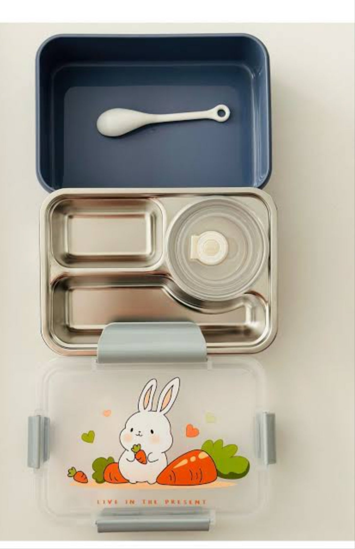 Stainless steel large lunch box for kids