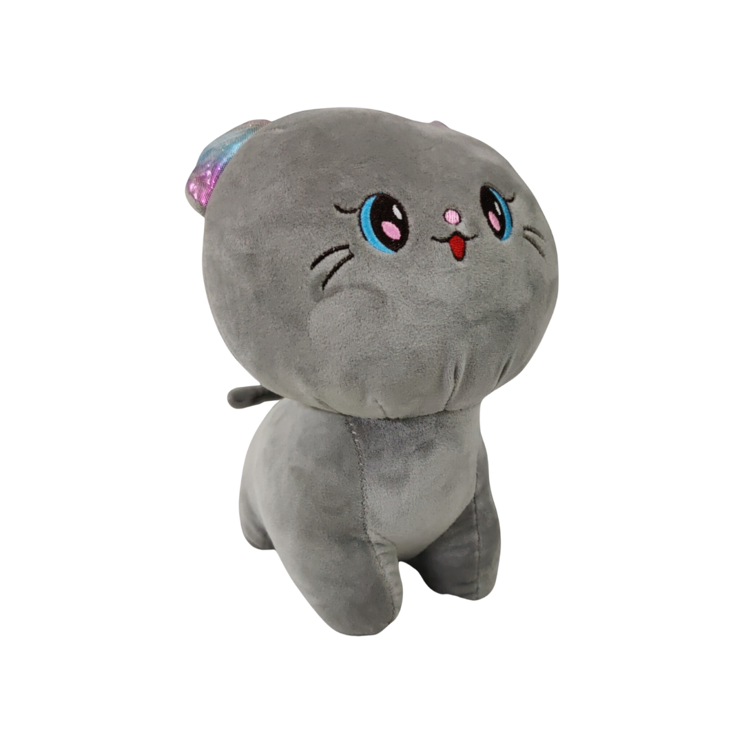 Whisker's Gray Cat Stuff Toy 11x8