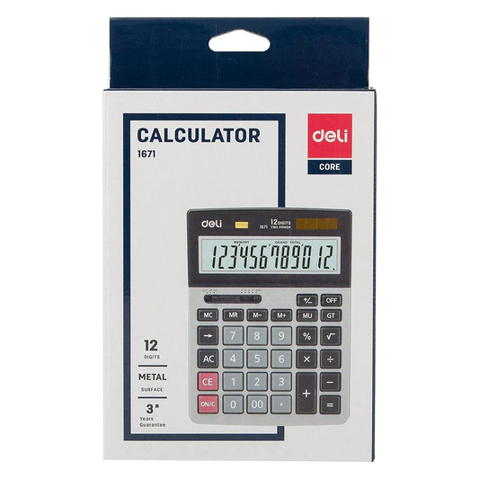 Deli Calculator Metal E1671