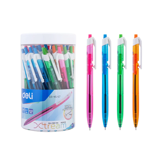 Deli Extreme Ball Pen 0.7 (50 Pcs Jar) 02836