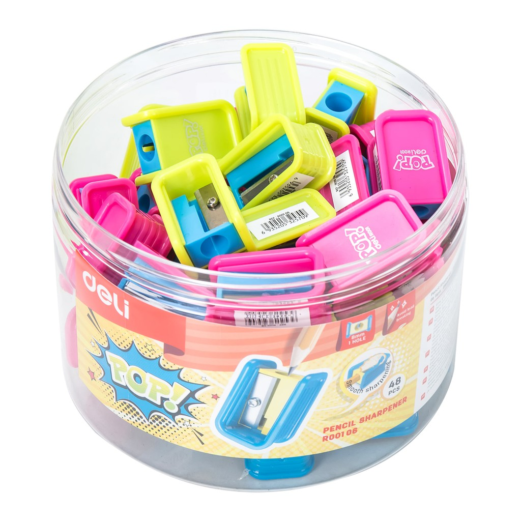 Deli Pop Pencil Sharpener 48 Pcs Jar (00106)