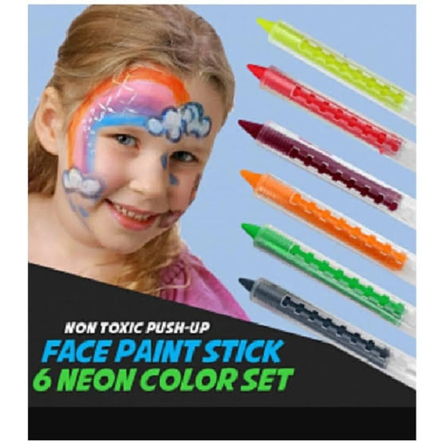 Face Paint Stick Pack Of 6 Neon Color #600Z