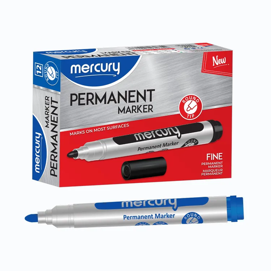 Mercury Permanent Marker Round Pack Of 12