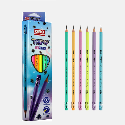 ORO Trypop Pencil Pack Of 12 (Set Of 3)