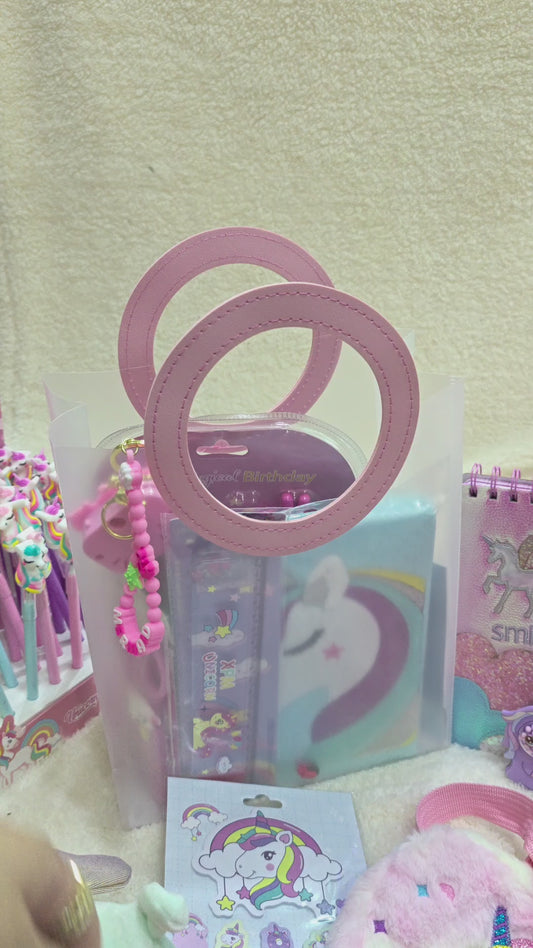 Unicorn set deal with translucent goodie bag