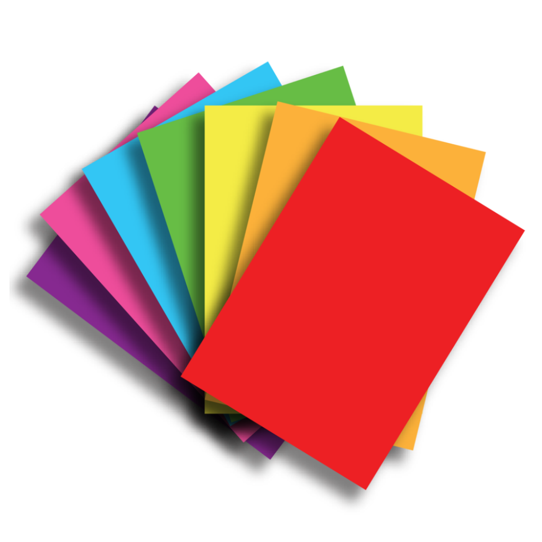 Computer Color Paper (100 Sheets - Mix Color) 80 gsm (Fine Quality)