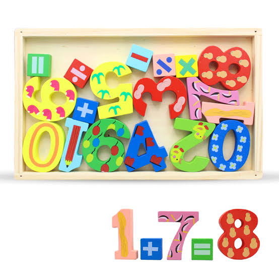 Multicolor Wooden Numbers Learning Board 3D