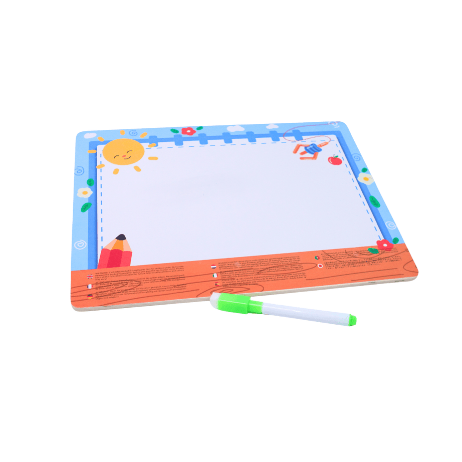Farm animals 4 in 1 wooden board, threading, white board, magnetic, sorting