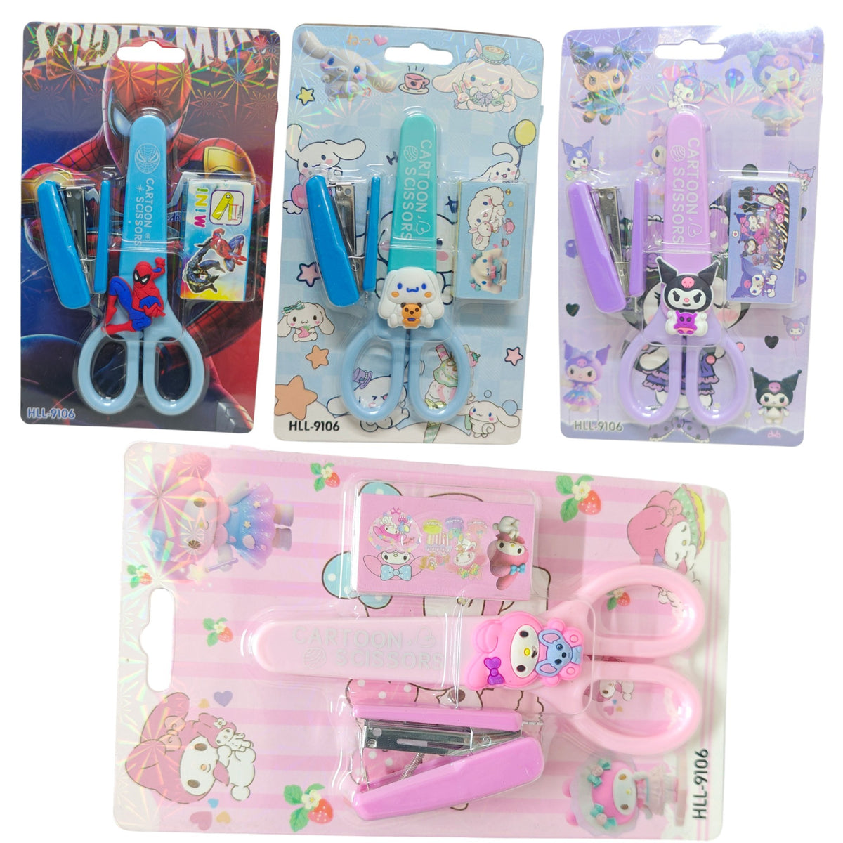 CARTOON MINI STAPLER SET WITH SCISSOR # 9016