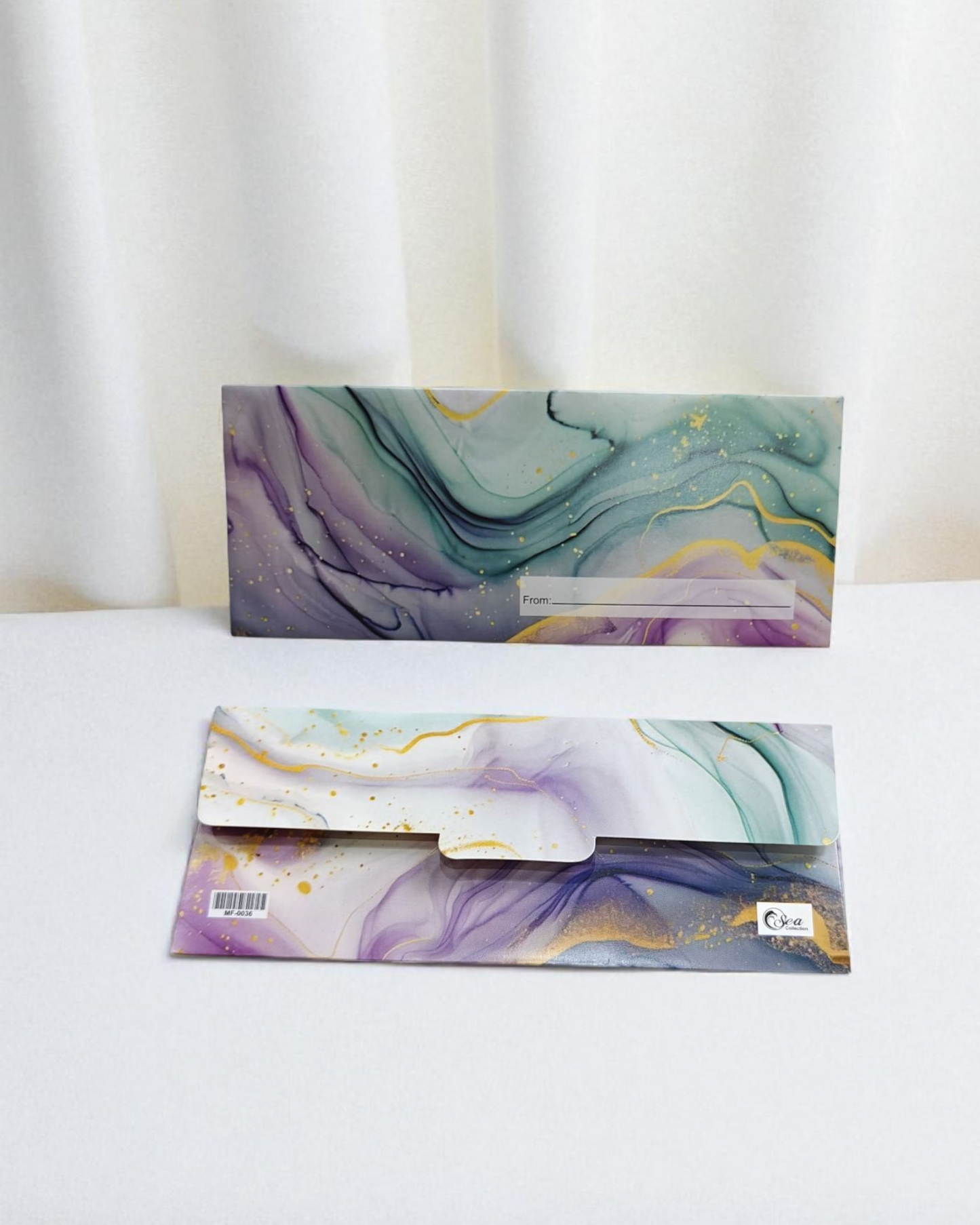 Pack of 6 money envelopes marble effect
