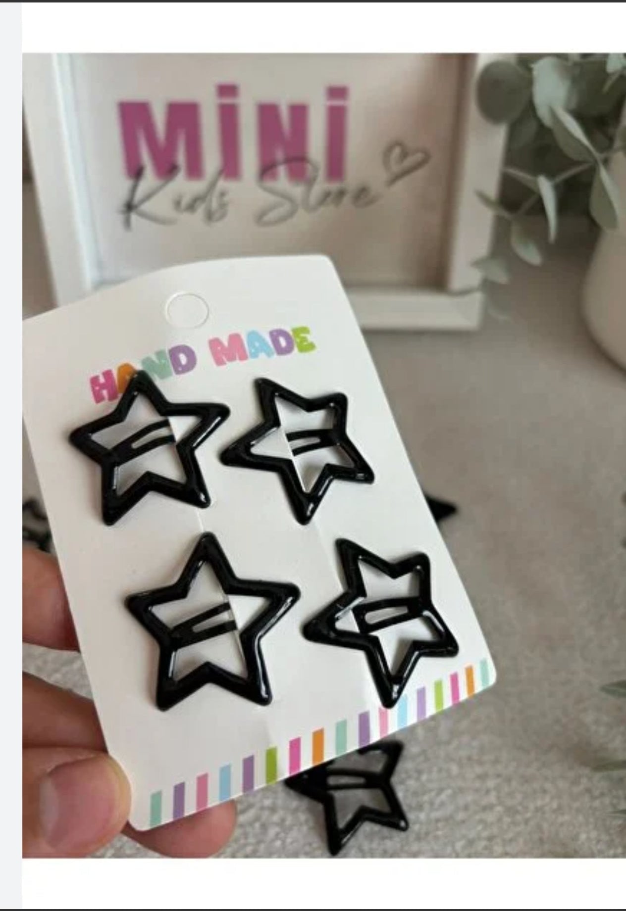 5 star pins black