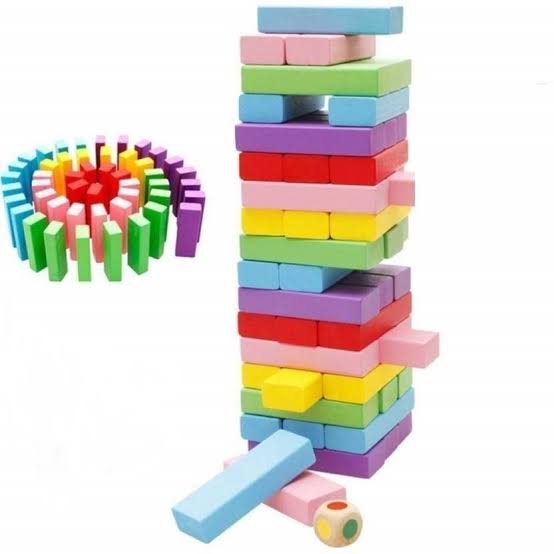 Colorful Jenga for kids (51pcs)