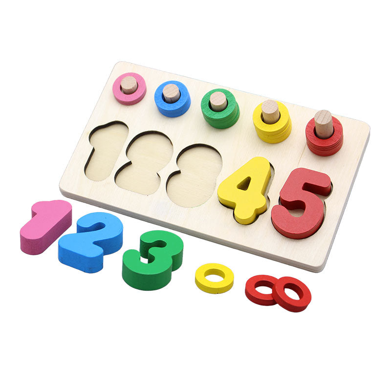 Five column digits wooden plate