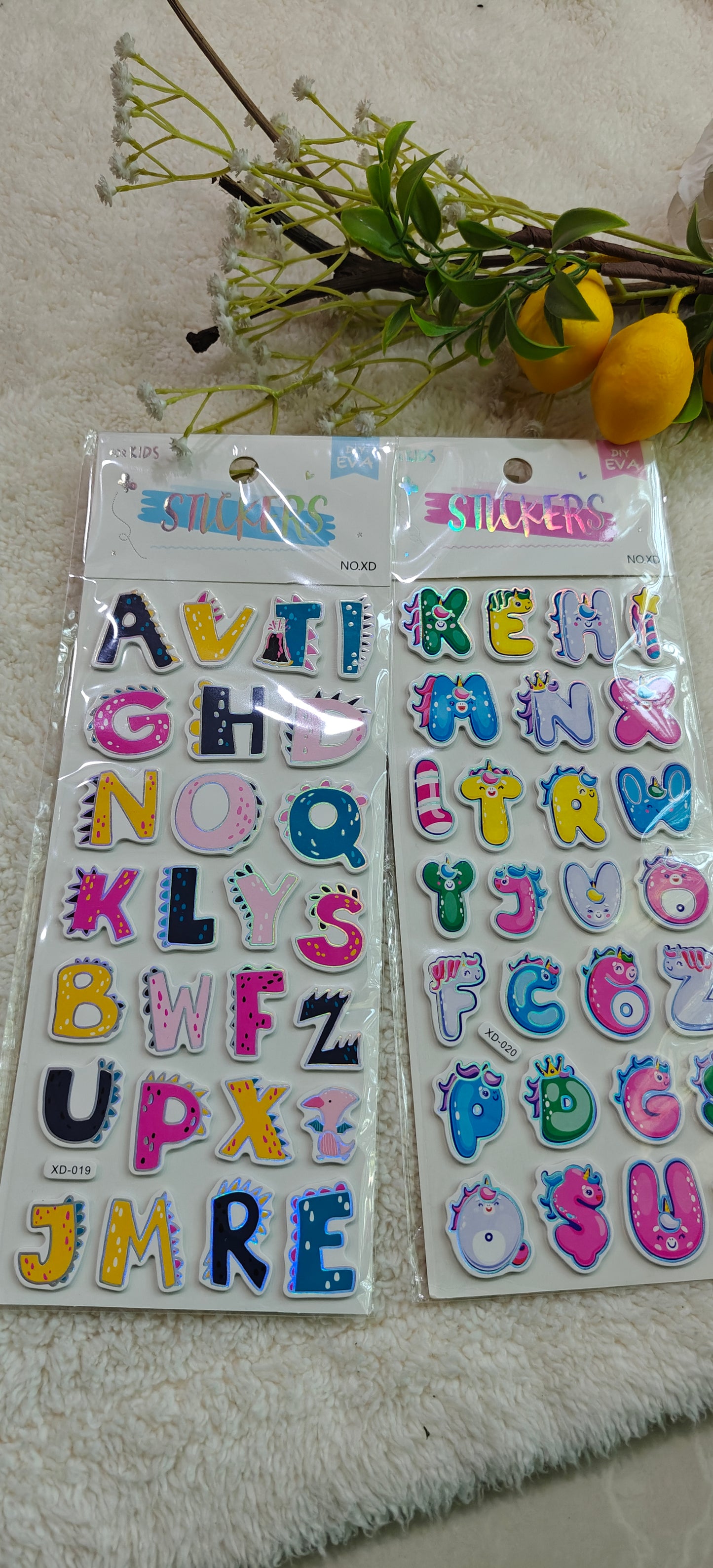 ABC initials stickers (XD-019, 020)