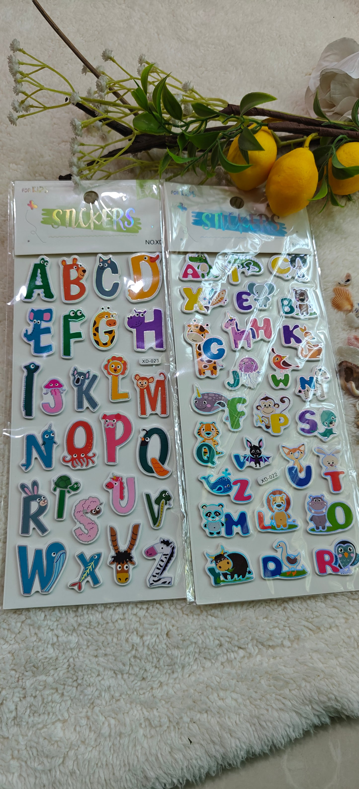 ABC with vocabulary pics stickers (XD-022, 023)