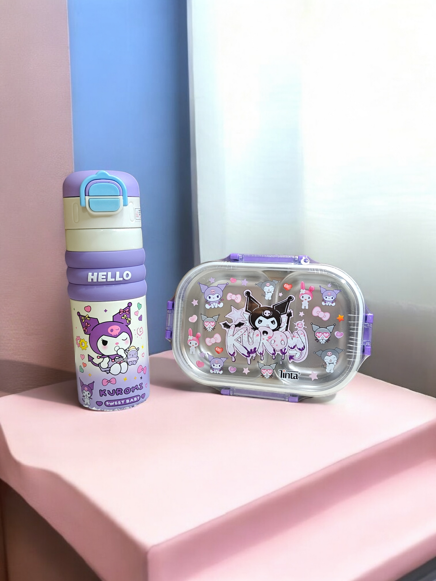 Kuromi lunchbox & bottle deal