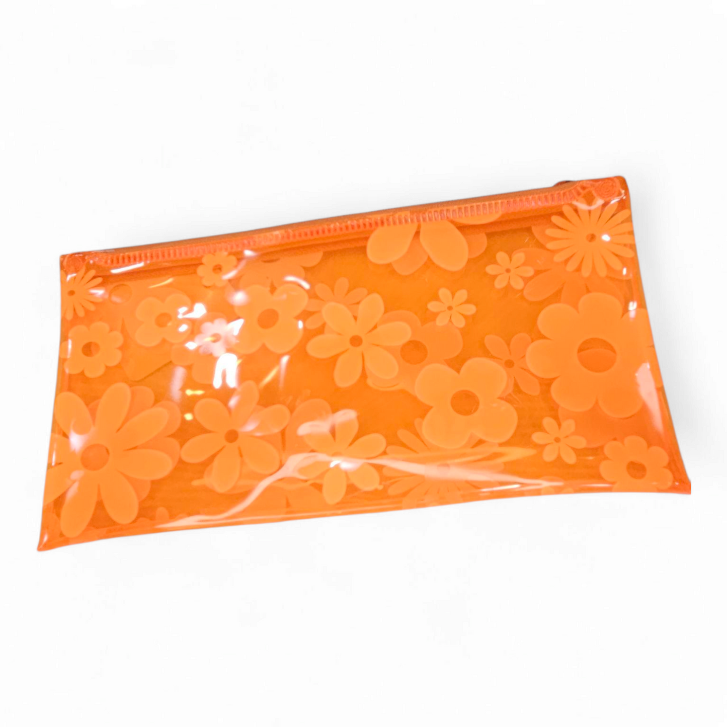 Transparent Zipper Pouch A6 Floral Multi Color