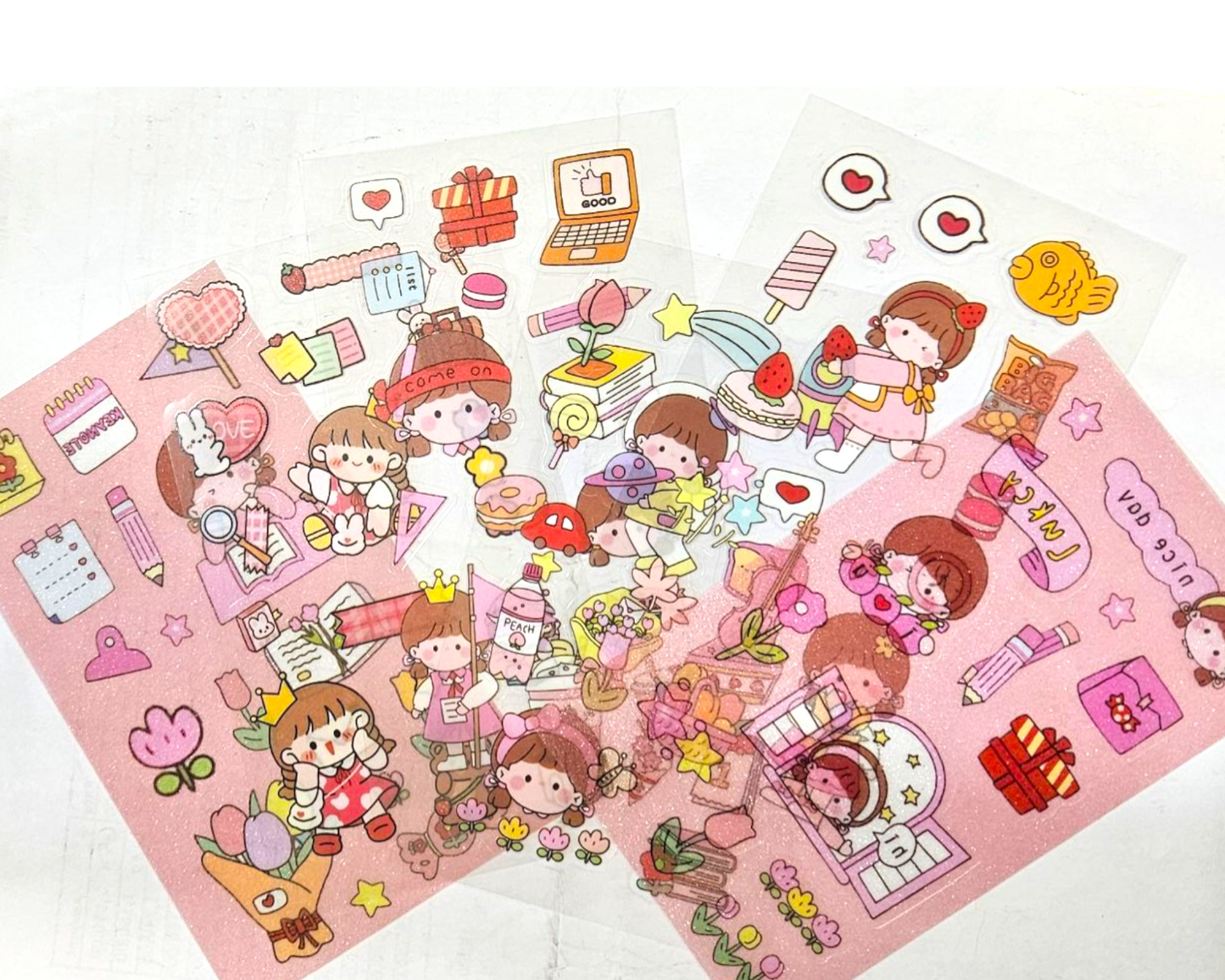 5 sticker sheets