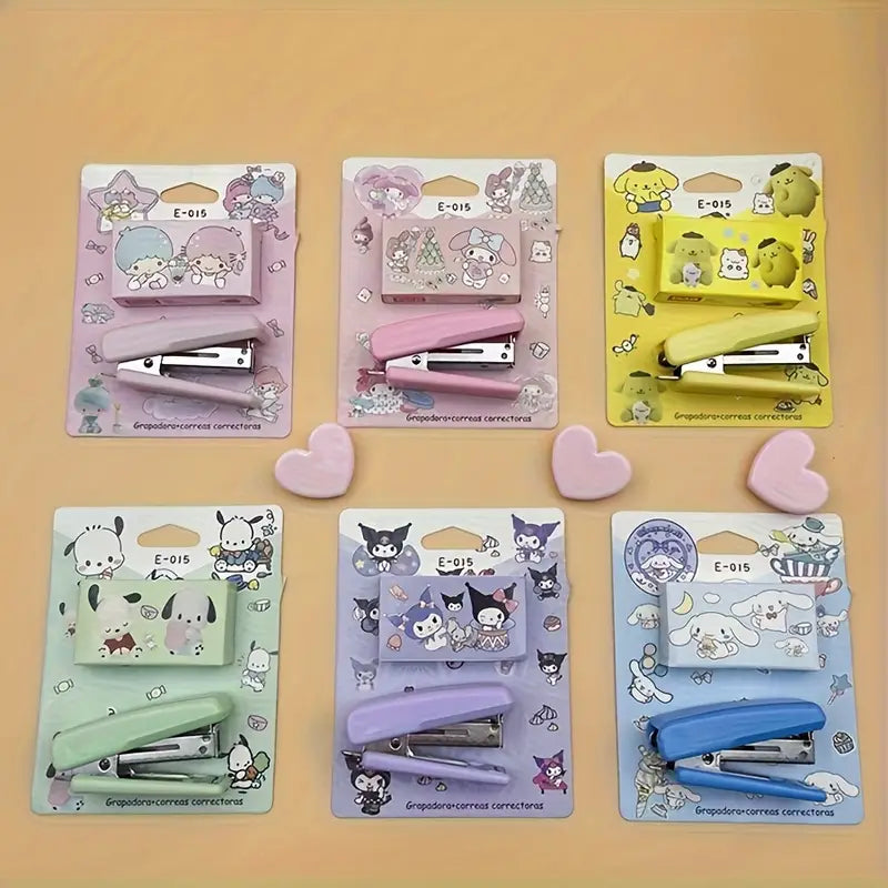 Mini stapler sanrio with pins set (e-015)