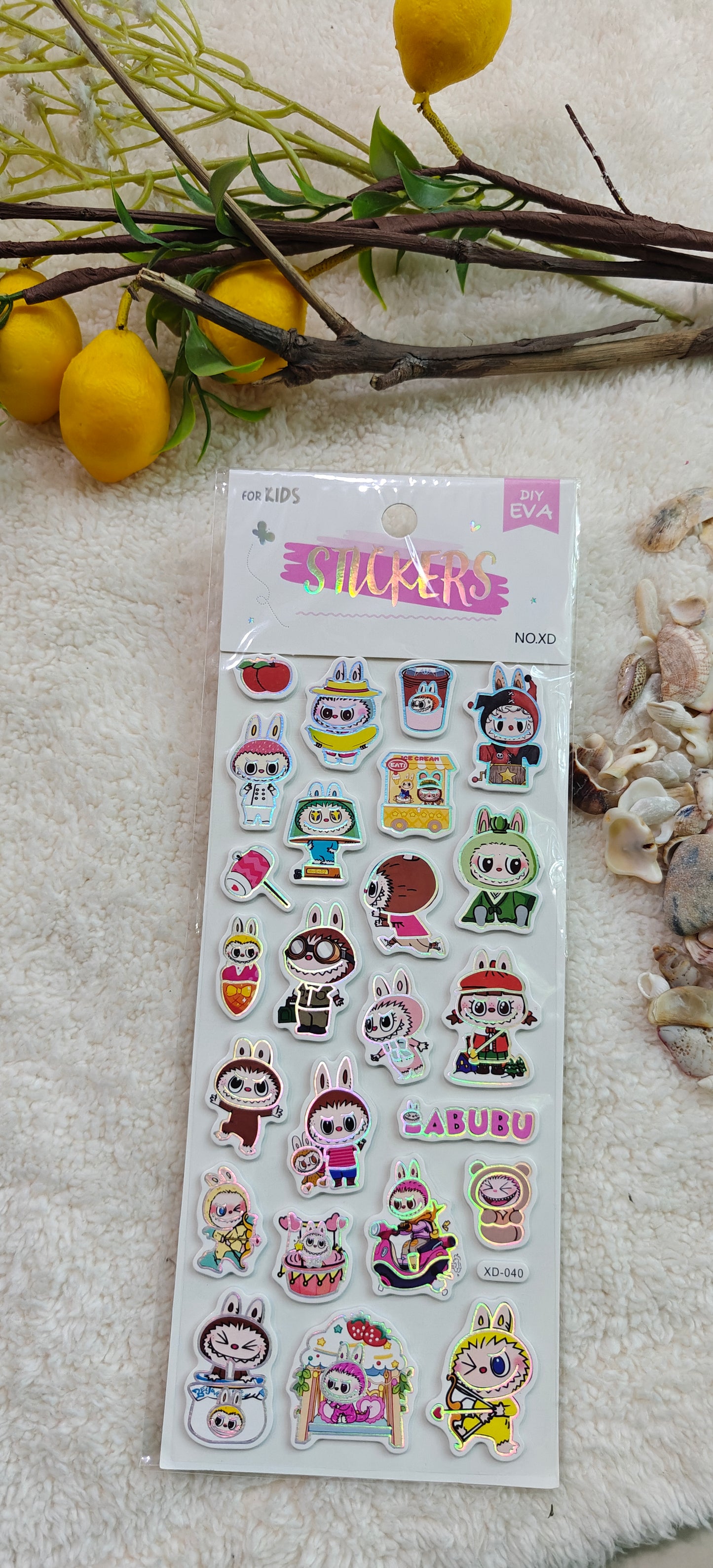 Labubu foamic stickers (XD-037, 038, 040)