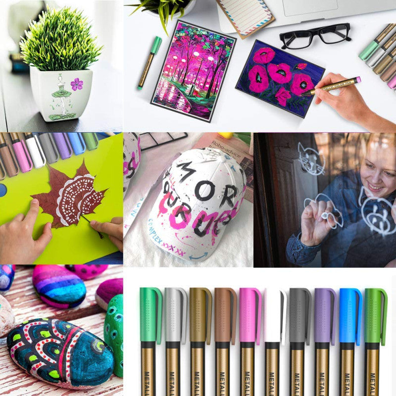 STA Premium Metallic Marker Pens