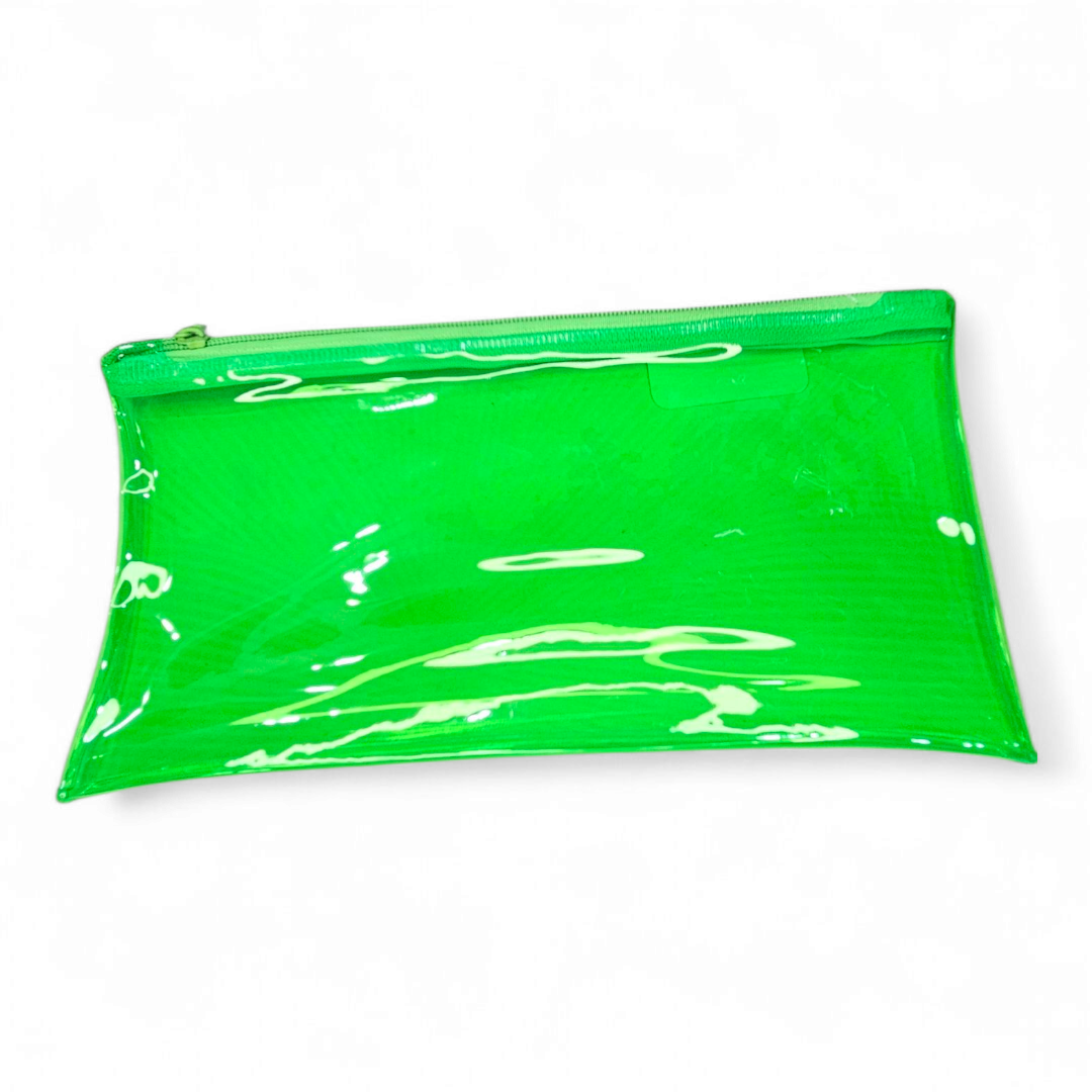 Transparent Zipper Pouch A6 Plain Multi Color Single Pcs