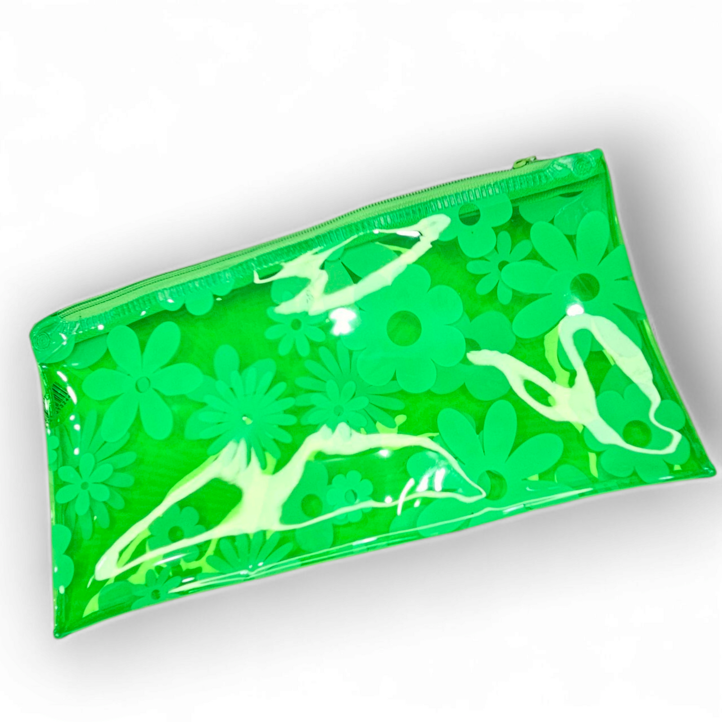Transparent Zipper Pouch A6 Floral Multi Color