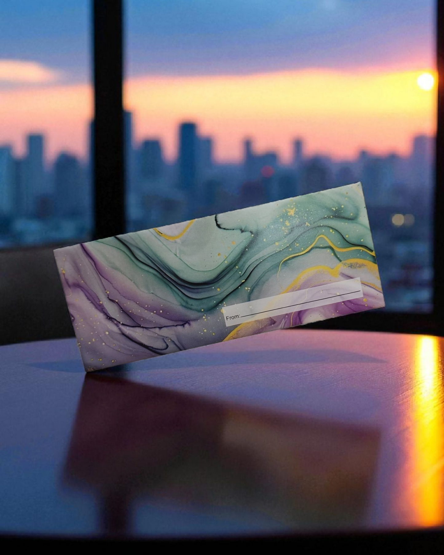 Pack of 6 money envelopes marble effect