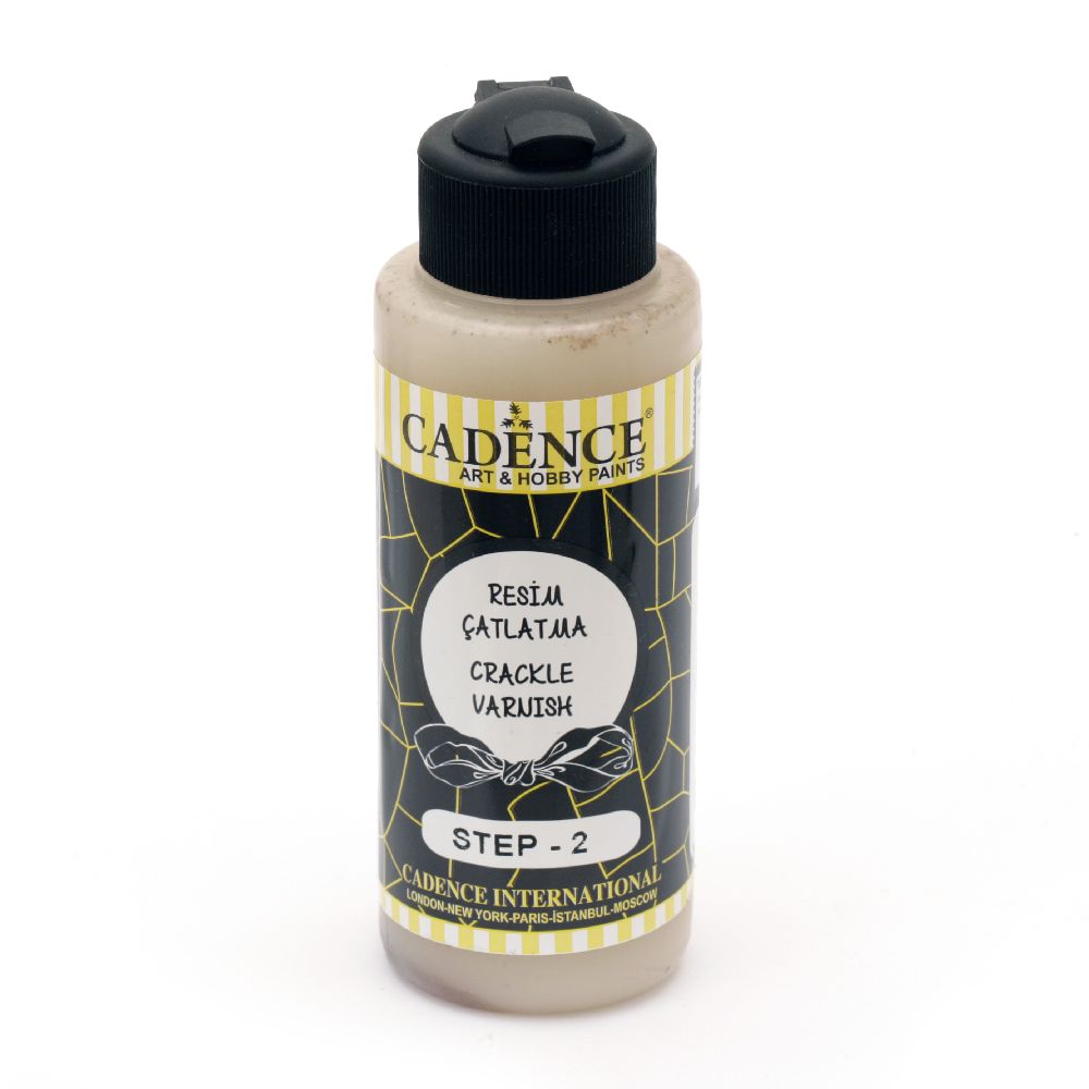 CADENCE – Base Coat Primer for Mosaic & Egg Crafts, Vintage Finish, 120ml , Water-Based Crackle Effect Medium, 2 Steps