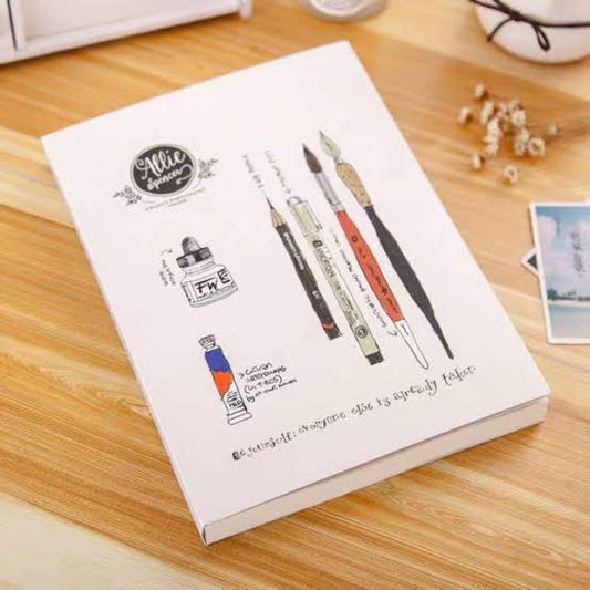 Allie Spencer Blank White Thick Paper Sketchbook/ art journal