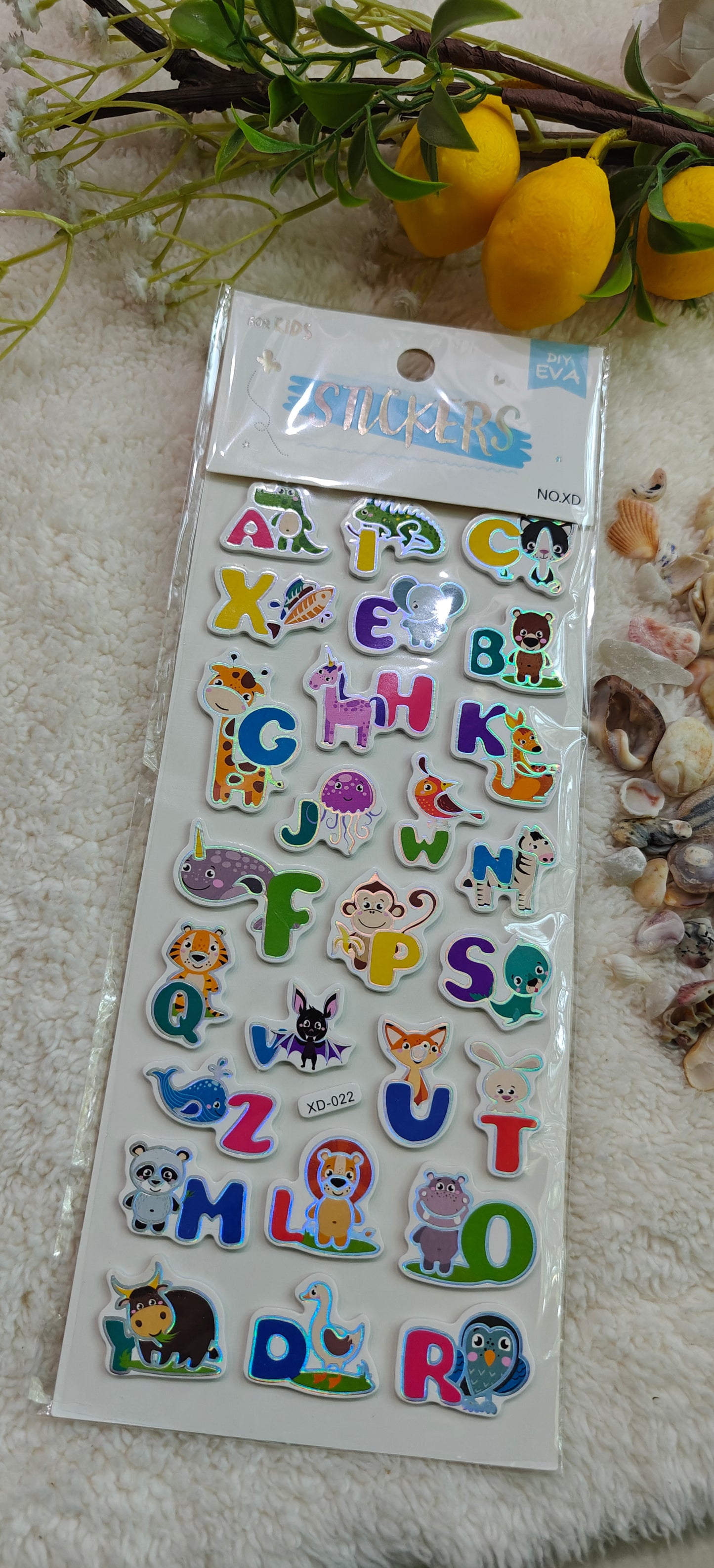 ABC with vocabulary pics stickers (XD-022, 023)