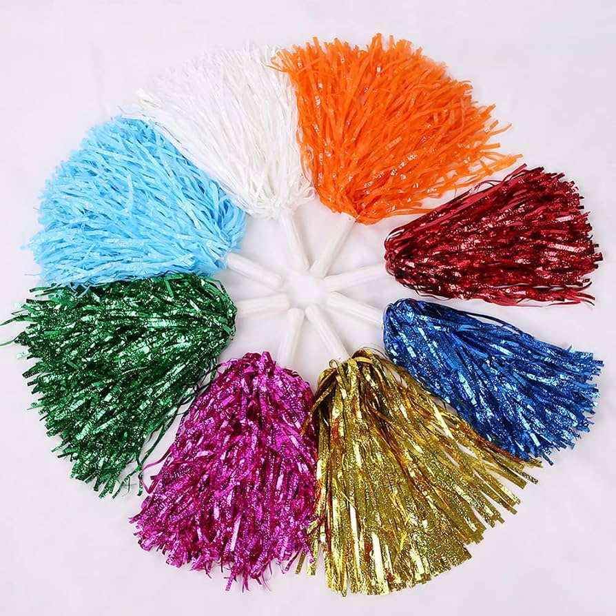 Cheerleader pompoms for girls sports