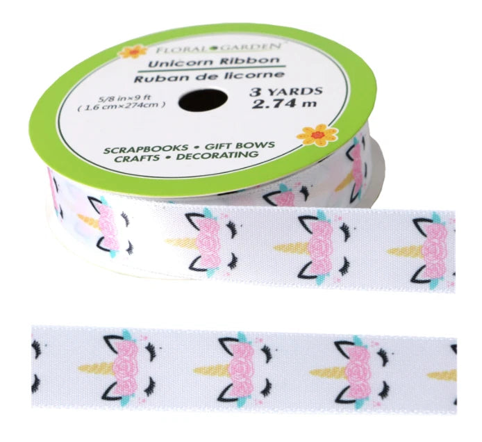 Imported unicorn ribbon 3 yards, 2.7cm width