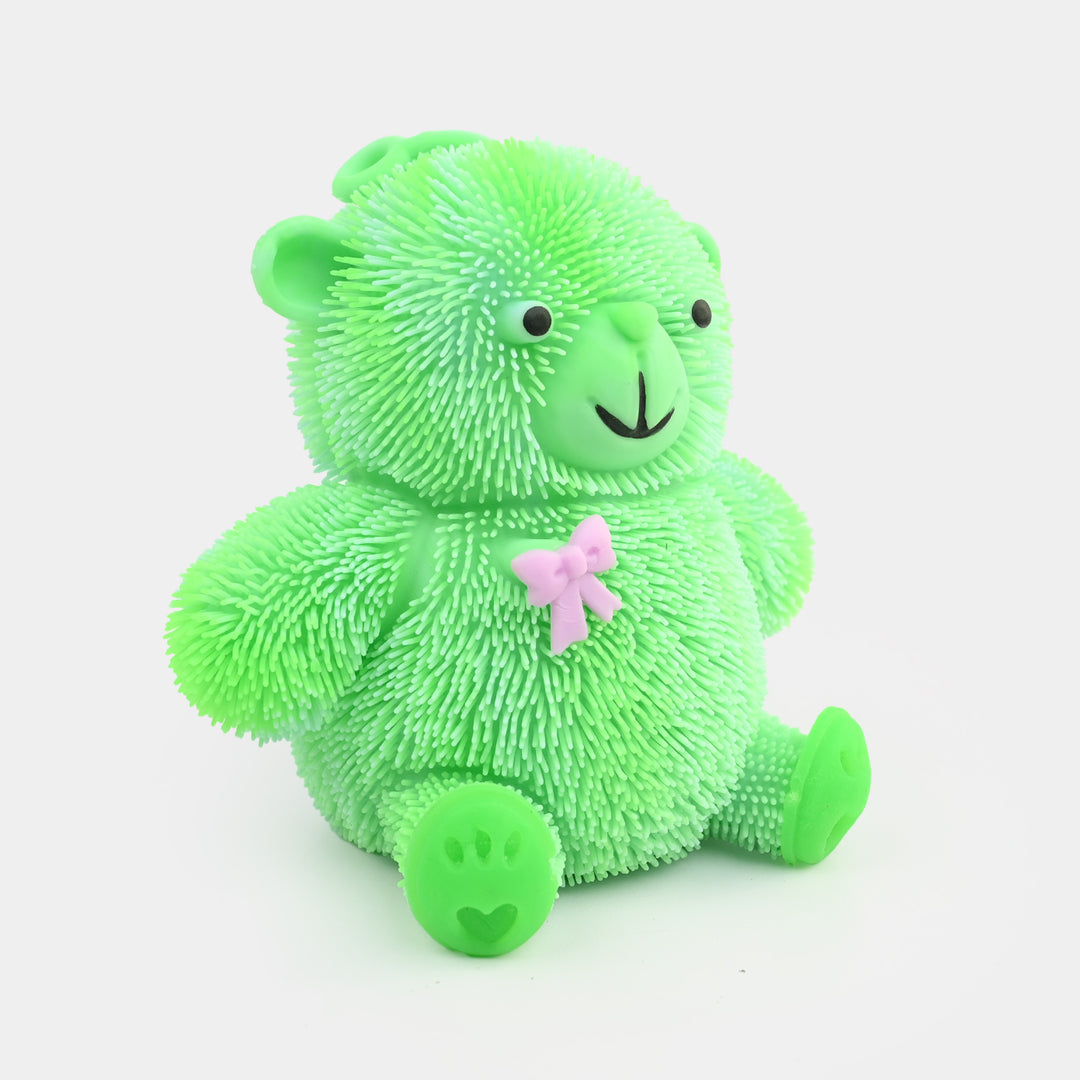 SQUEEZE MESH BALL WITH LIGHT SOFT TOY