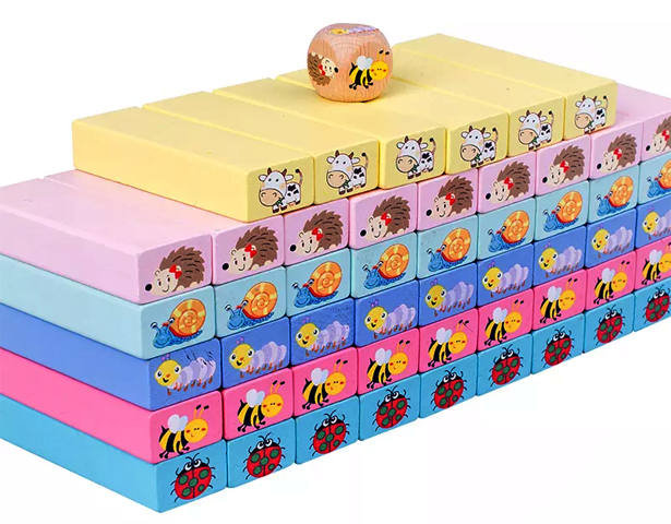 Colorful Jenga for kids (51pcs)