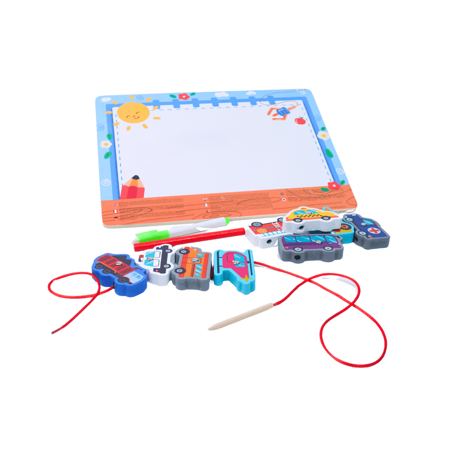 4 in 1 insect wooden board, threading, magnetic, sorting, white board