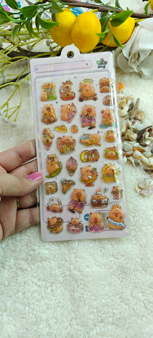 Capybara stickers 3d