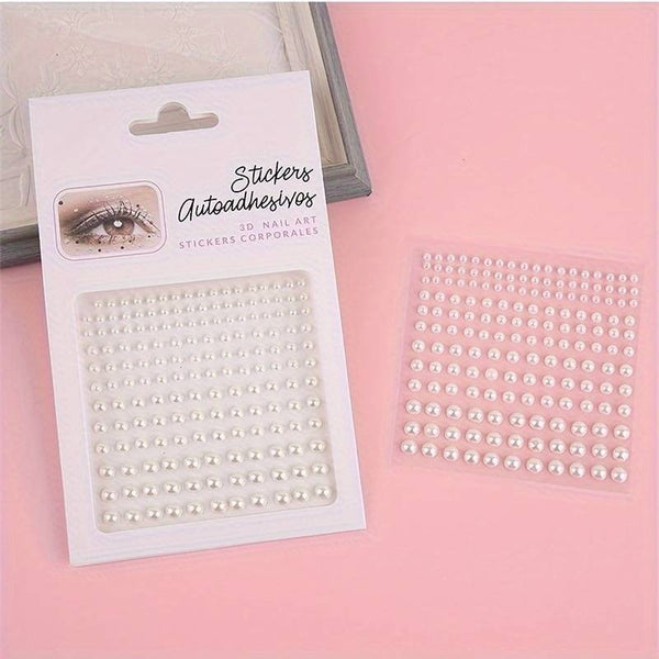 Nail art and hairstyle stickers pearls, makeup enhances