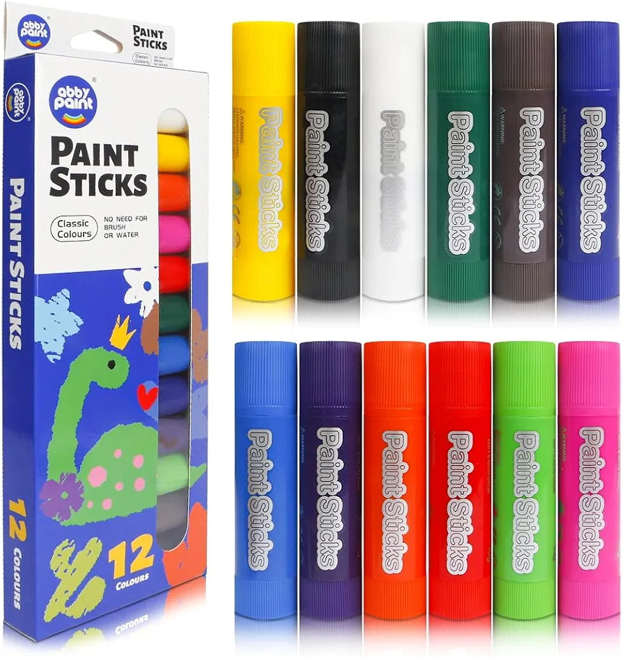 Abby paint sticks washable for kids 12 colors (Ap303-12)