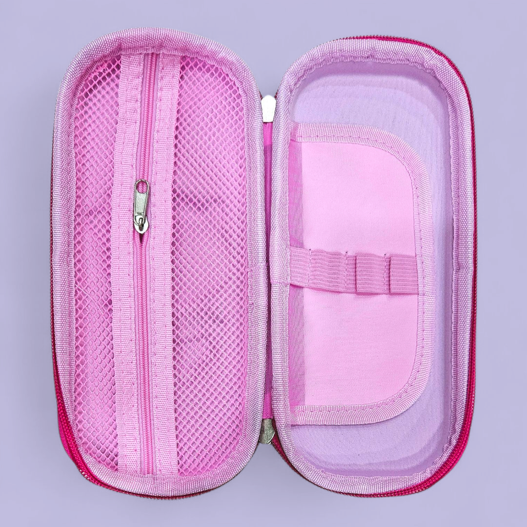 Zipper Fiber Pencil Pouch Hello Kitty (Geometry Case) # 5801