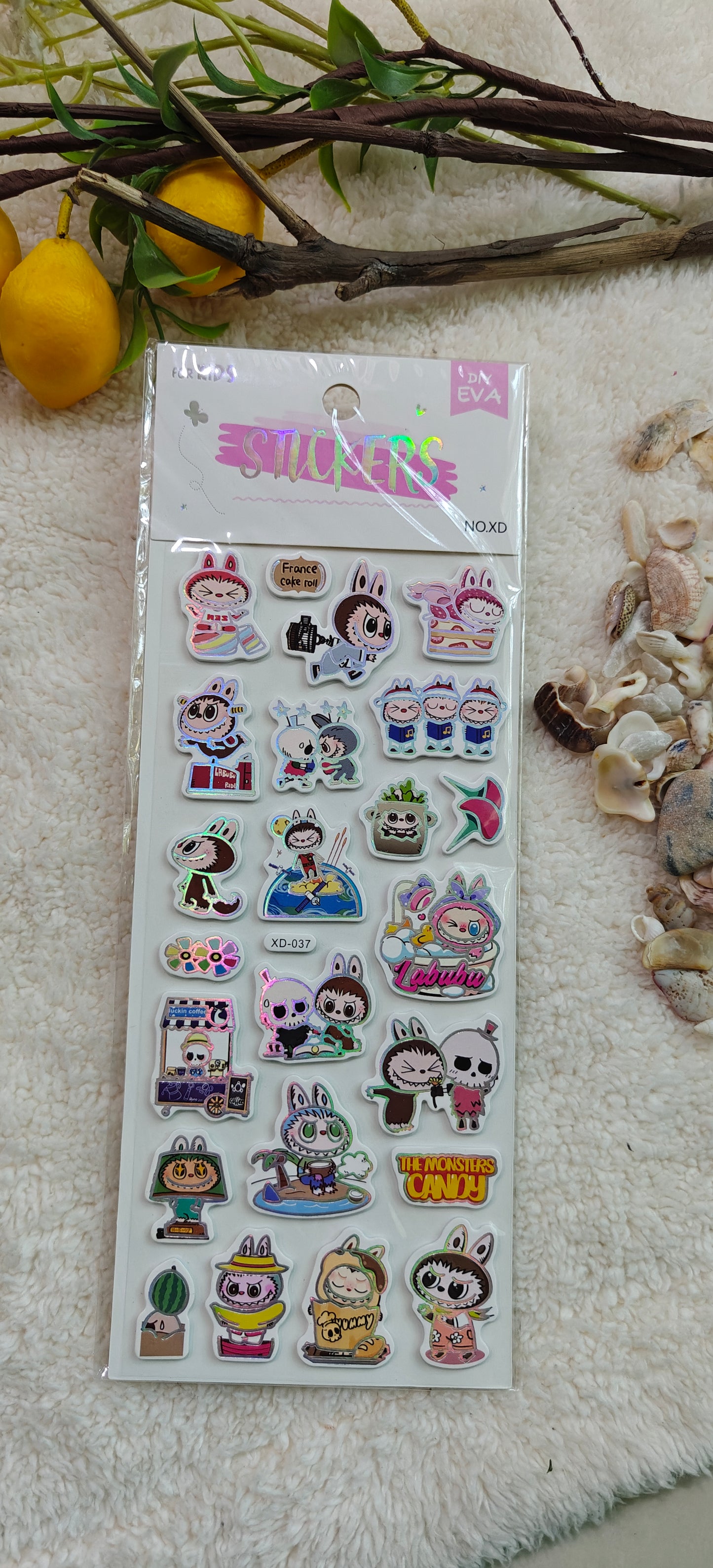 Labubu foamic stickers (XD-037, 038, 040)